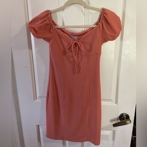 BCBG off the shoulder coral dress size xs